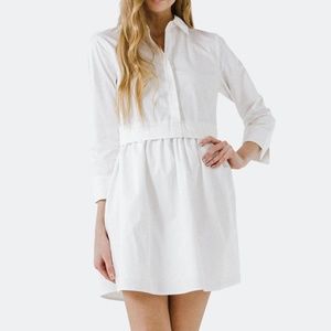 English Factory White Shirt Mini Dress